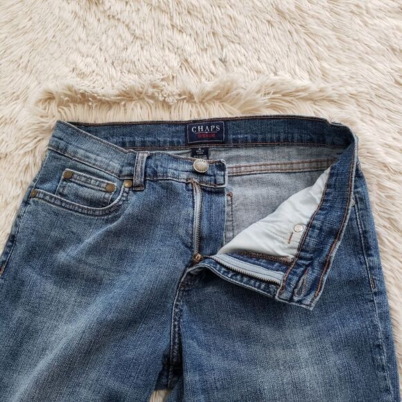 Y2k Vintage CHAPS denim size 4 cropped jean capris - Picture 3 of 12
